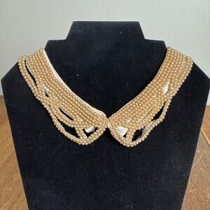 Faux Pearls Beaded Fake Collar Vintage Detachable‎ Shirt Stylish Collar